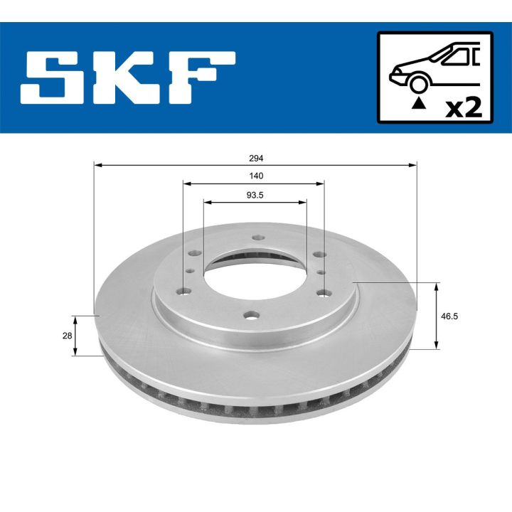Stabdžių diskas SKF VKBD 80340 V2