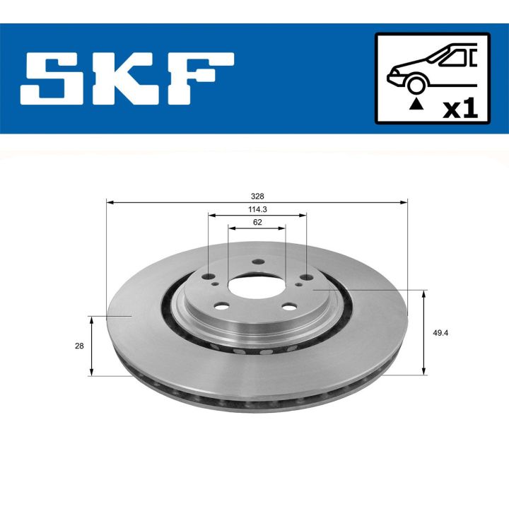 Stabdžių diskas SKF VKBD 80342 V1