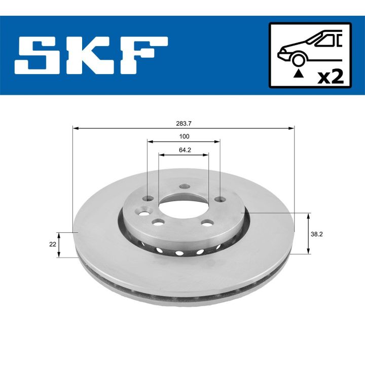 Stabdžių diskas SKF VKBD 80349 V2