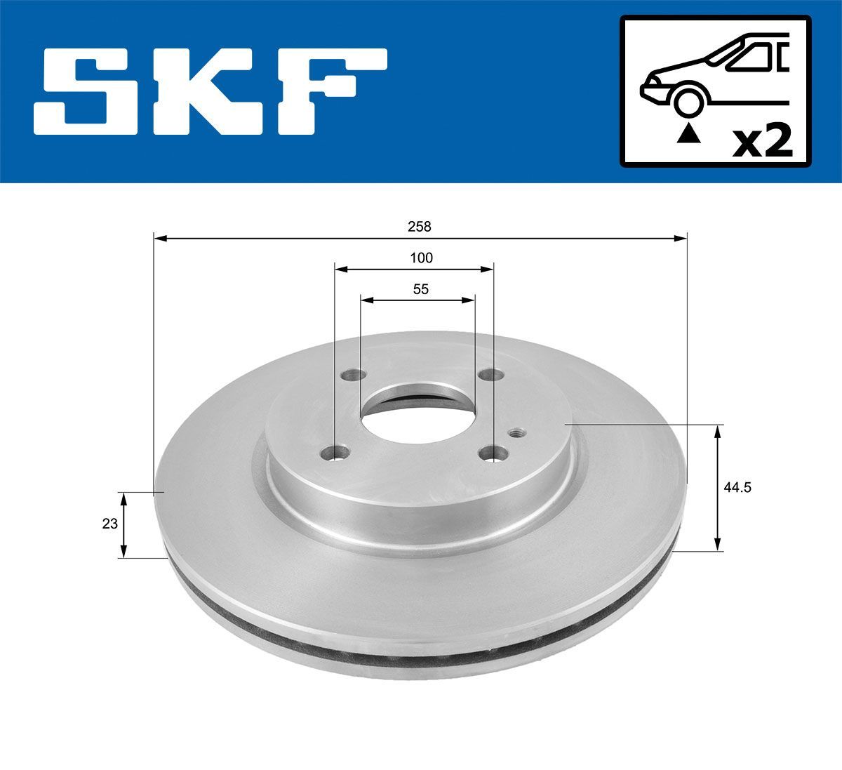 Stabdžių diskas SKF VKBD 80351 V2