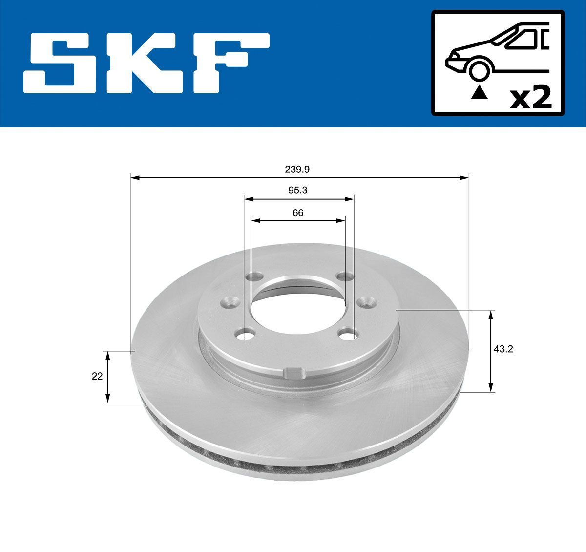 Stabdžių diskas SKF VKBD 80356 V2