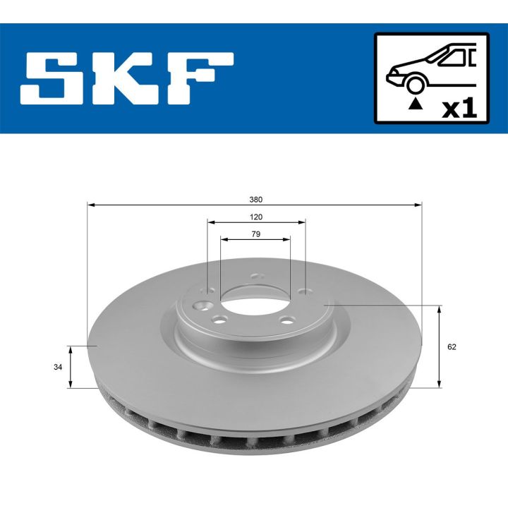 Stabdžių diskas SKF VKBD 80369 V1
