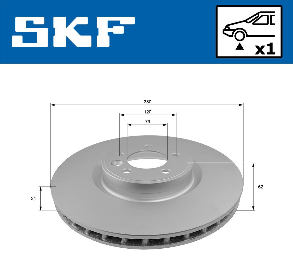 Stabdžių diskas SKF VKBD 80369 V1