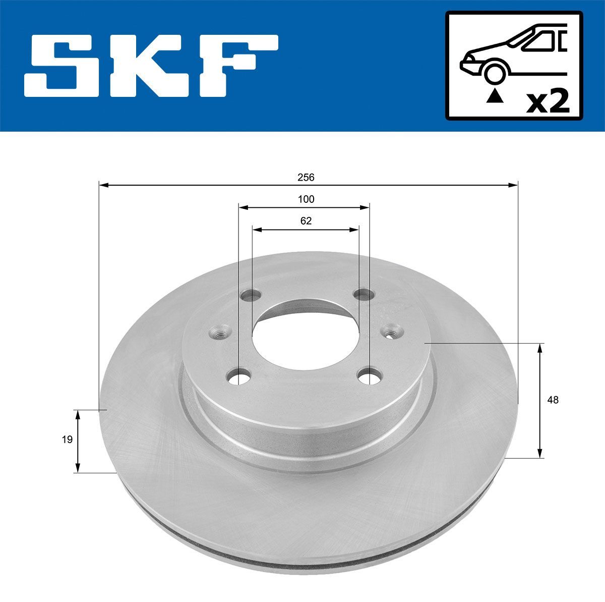 Stabdžių diskas SKF VKBD 80390 V2