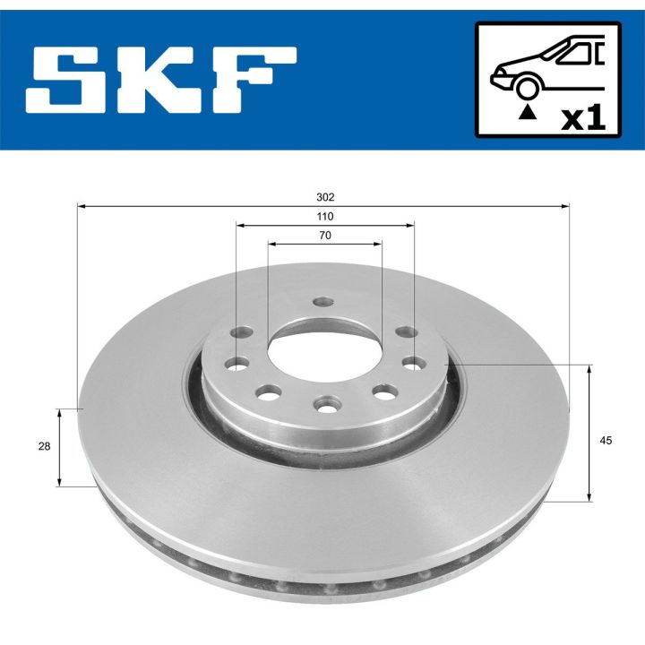 Stabdžių diskas SKF VKBD 80411 V1
