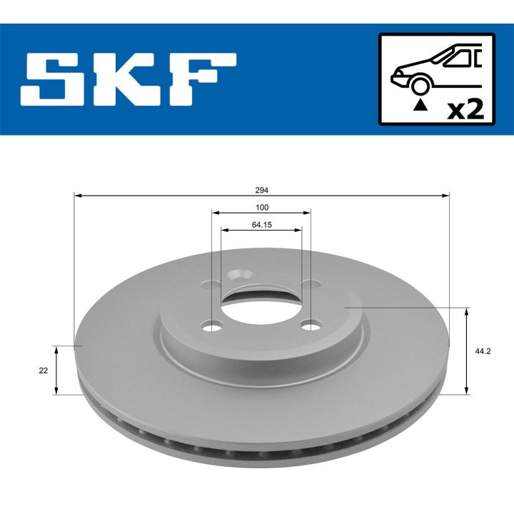 Stabdžių diskas SKF VKBD 80419 V2