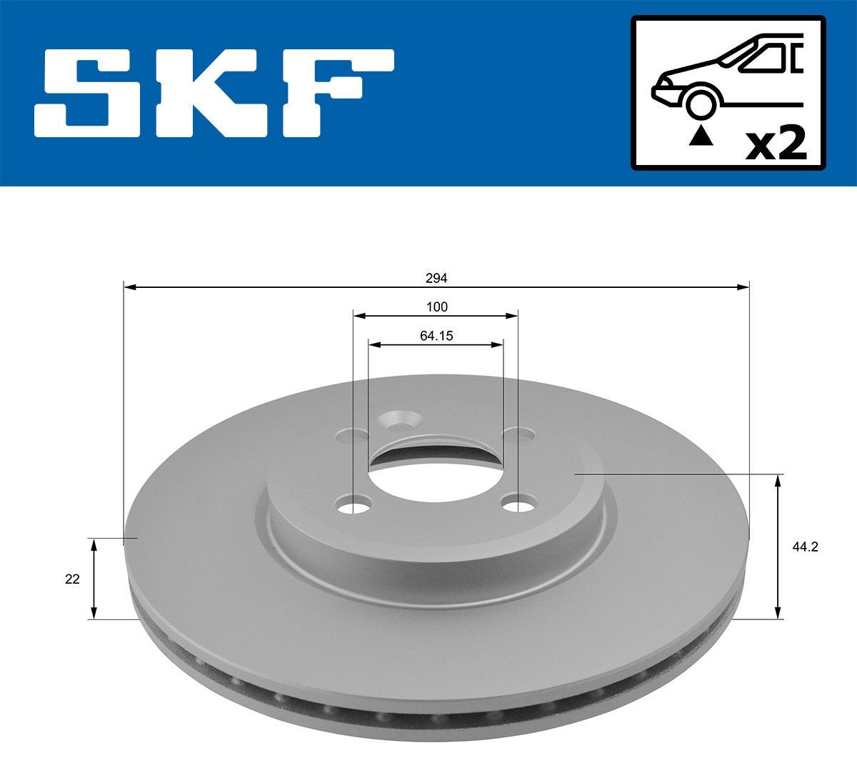 Stabdžių diskas SKF VKBD 80419 V2