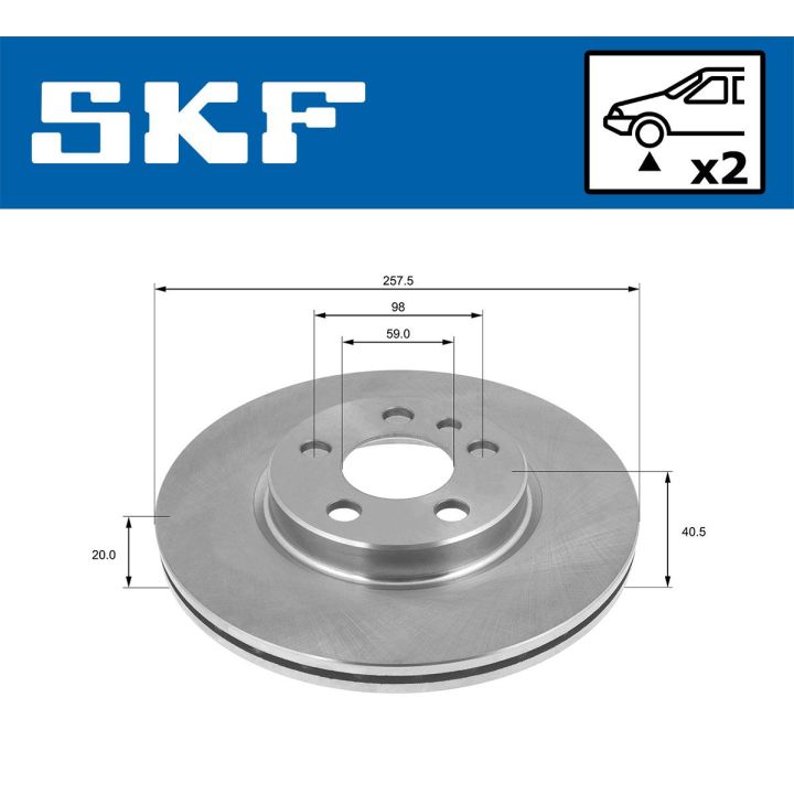 Stabdžių diskas SKF VKBD 80420 V2