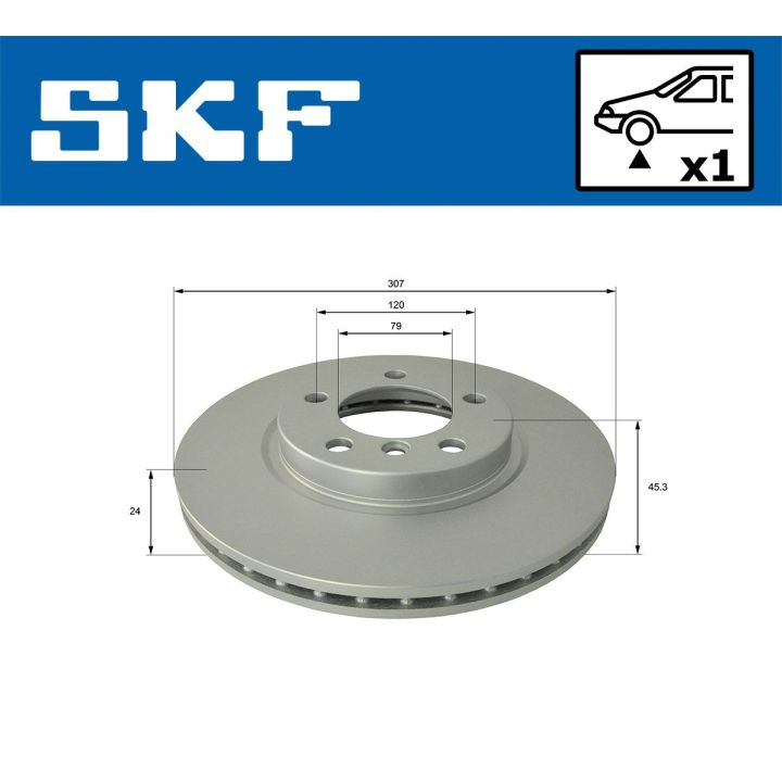 Stabdžių diskas SKF VKBD 80459 V1
