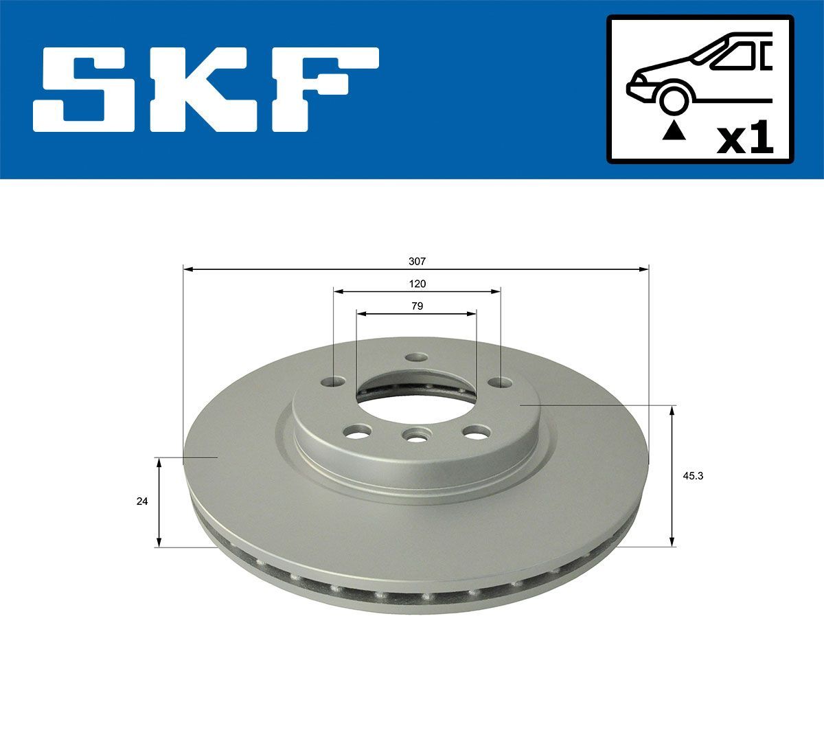 Stabdžių diskas SKF VKBD 80459 V1
