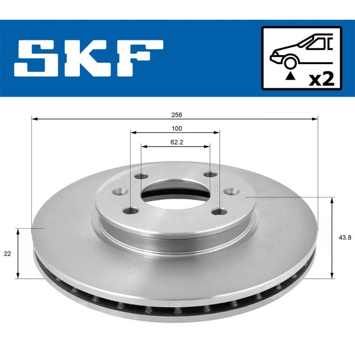 Stabdžių diskas SKF VKBD 80472 V2