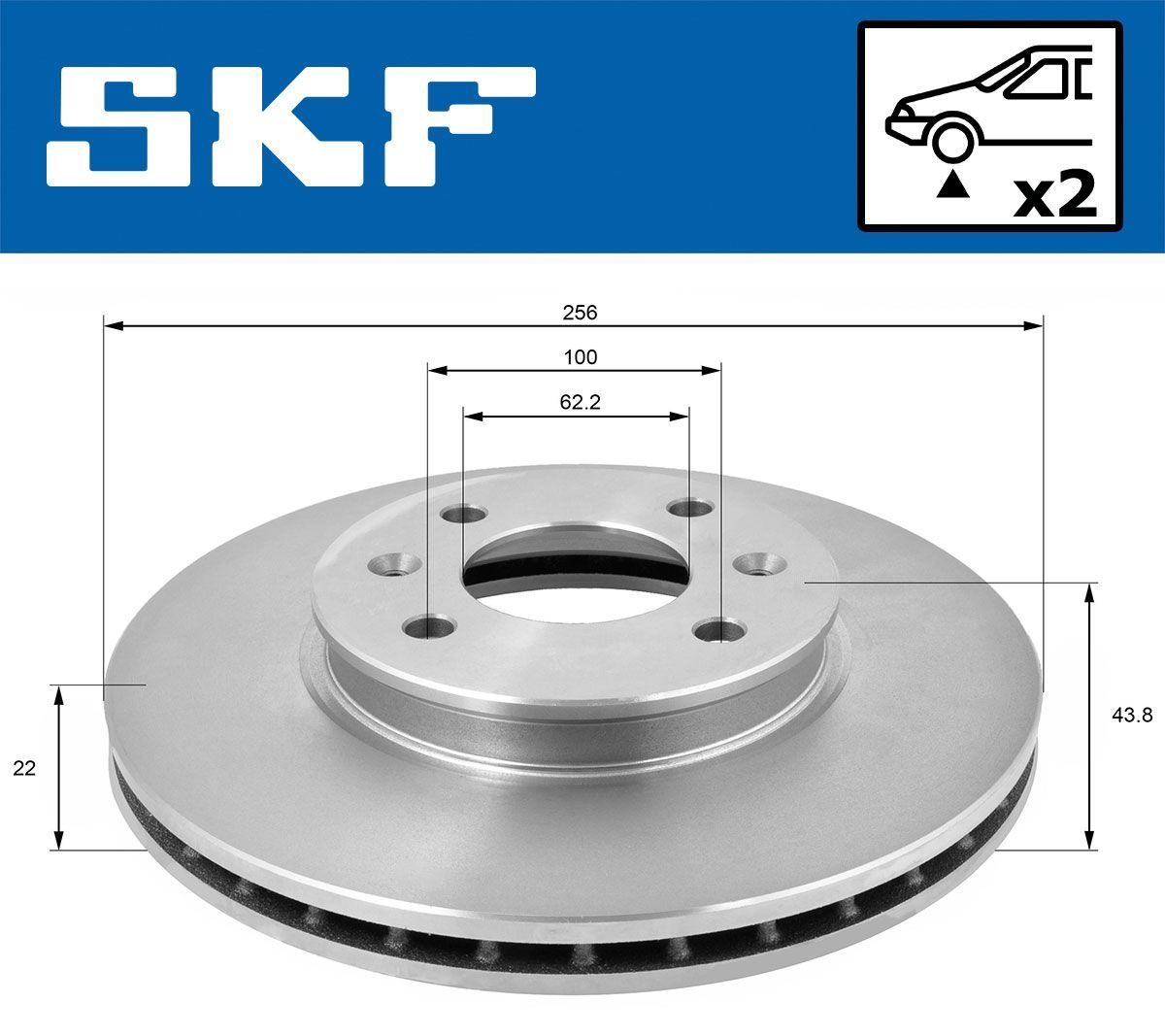 Stabdžių diskas SKF VKBD 80472 V2