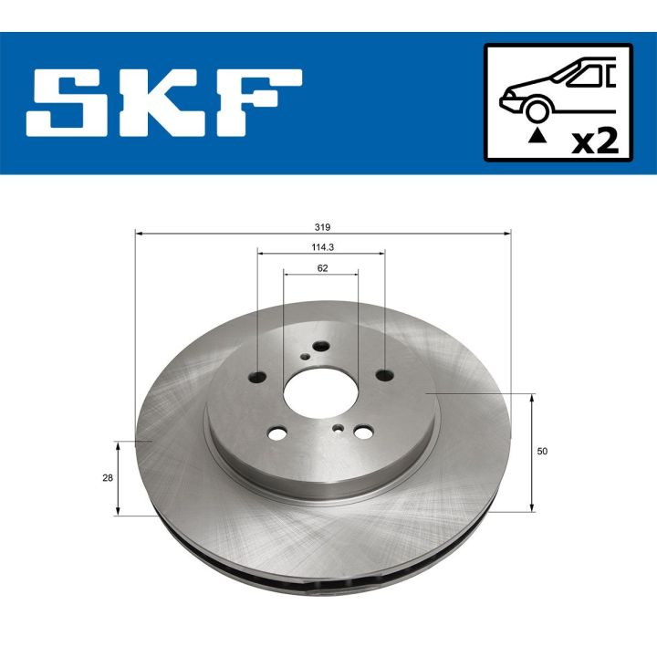 Stabdžių diskas SKF VKBD 80477 V2