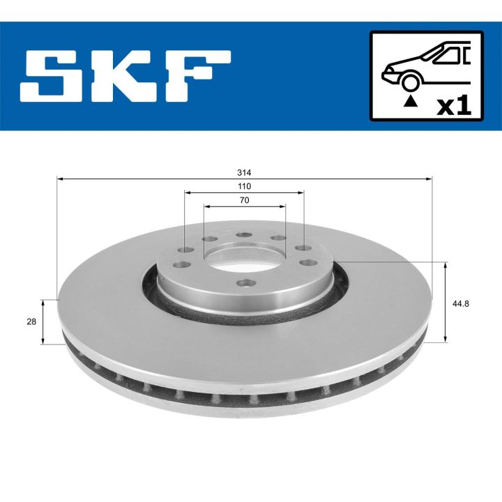Stabdžių diskas SKF VKBD 80492 V1