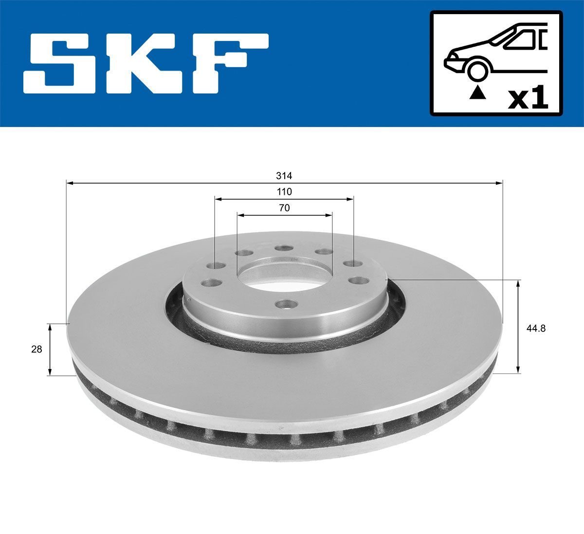 Stabdžių diskas SKF VKBD 80492 V1