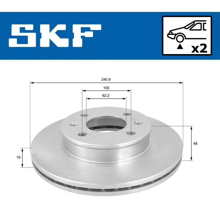 Stabdžių diskas SKF VKBD 80514 V2