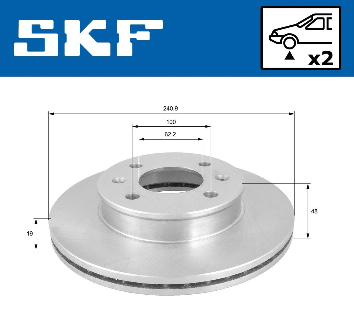Stabdžių diskas SKF VKBD 80514 V2