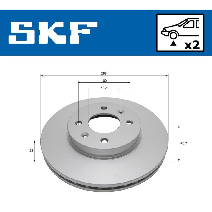 Stabdžių diskas SKF VKBD 80515 V2