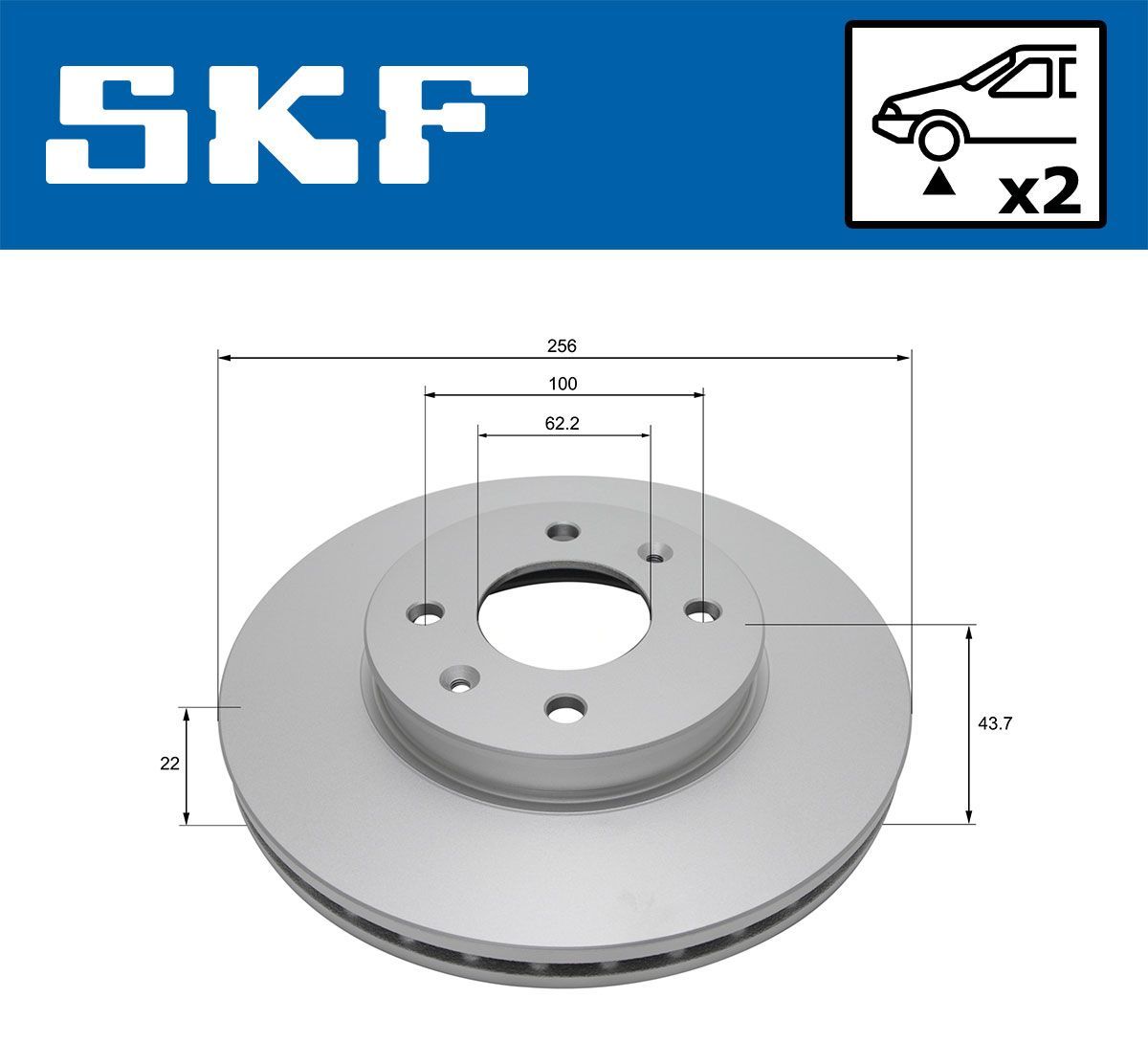 Stabdžių diskas SKF VKBD 80515 V2