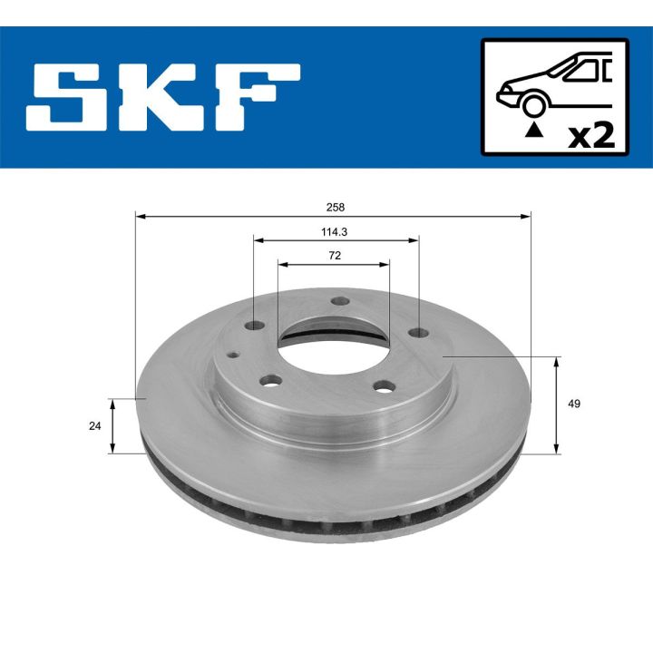 Stabdžių diskas SKF VKBD 80518 V2