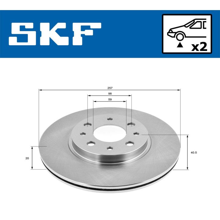 Stabdžių diskas SKF VKBD 80524 V2