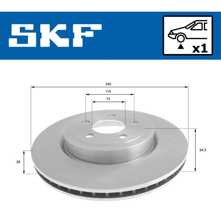 Stabdžių diskas SKF VKBD 80553 V1