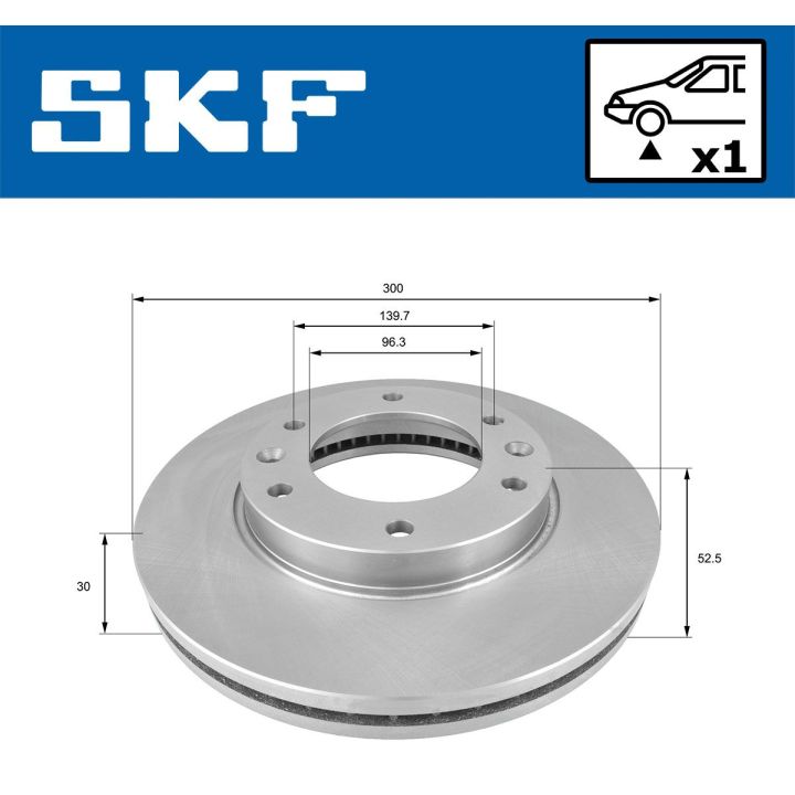 Stabdžių diskas SKF VKBD 80564 V1