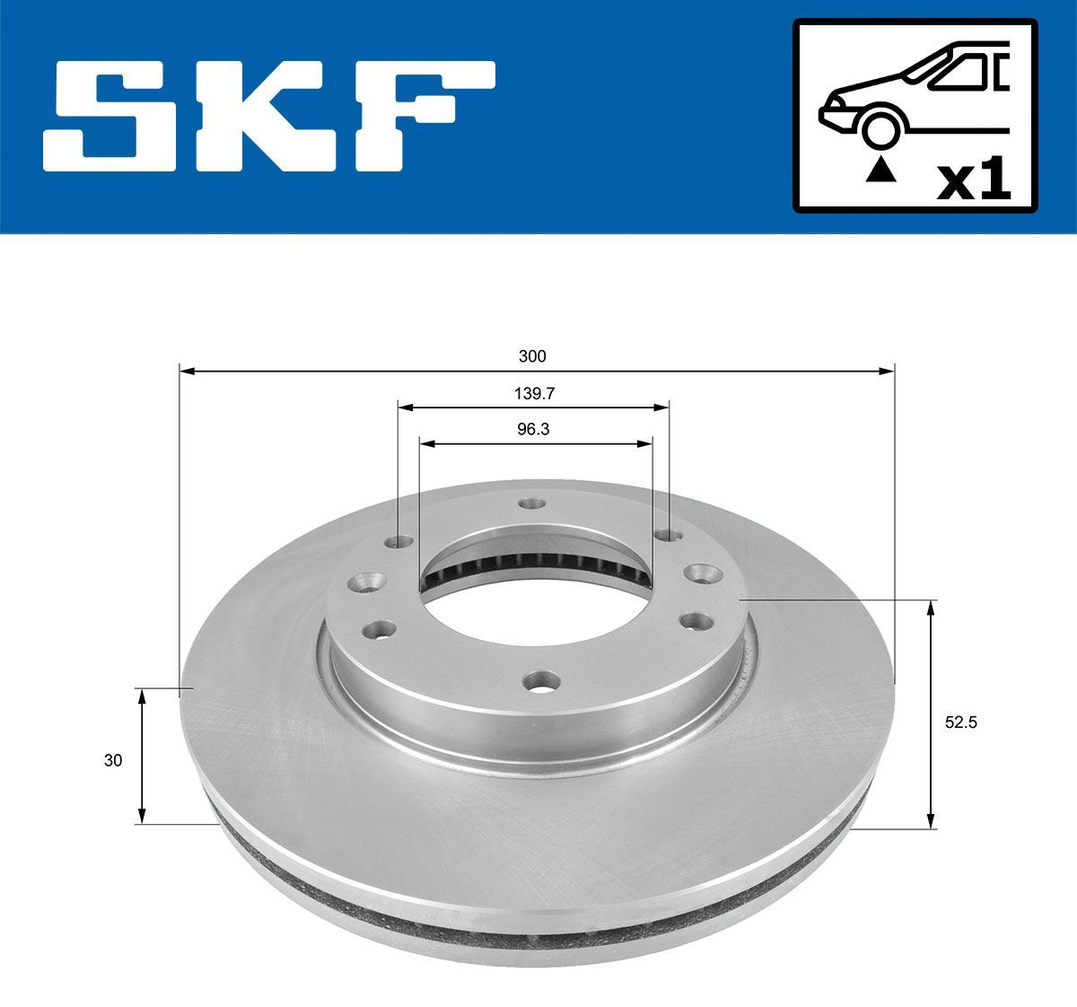 Stabdžių diskas SKF VKBD 80564 V1