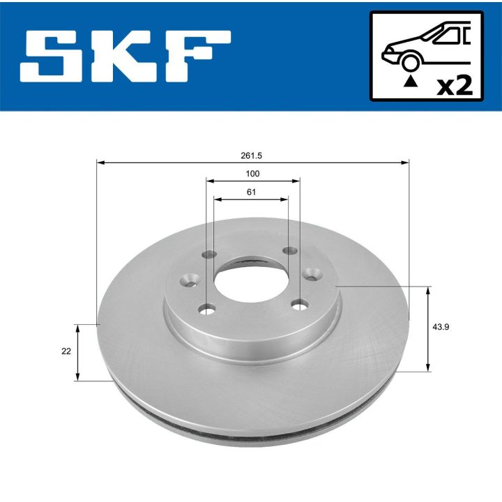 Stabdžių diskas SKF VKBD 80566 V2
