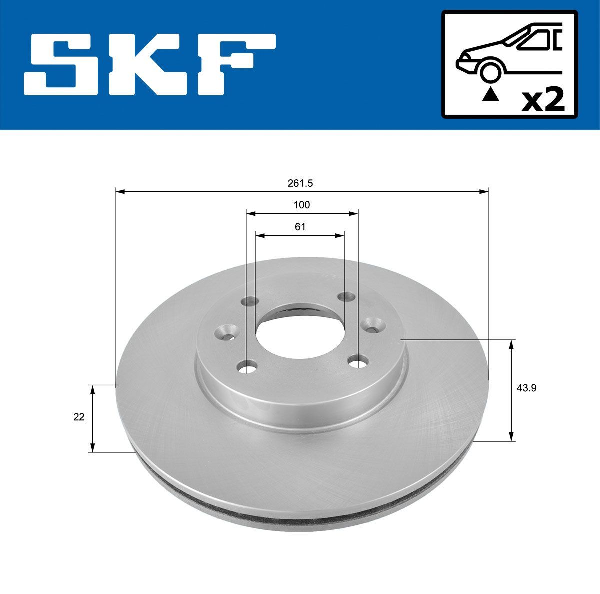 Stabdžių diskas SKF VKBD 80566 V2