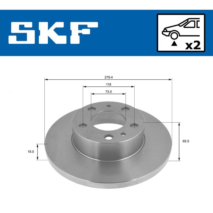 Stabdžių diskas SKF VKBD 80577 S2
