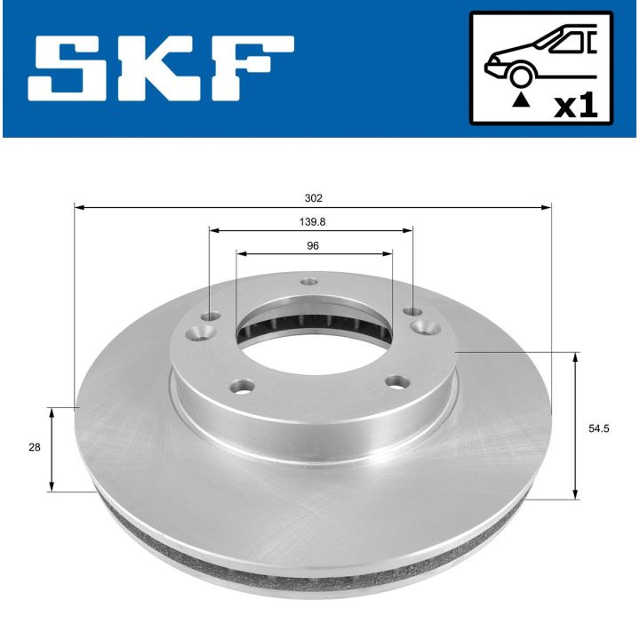Stabdžių diskas SKF VKBD 80586 V1