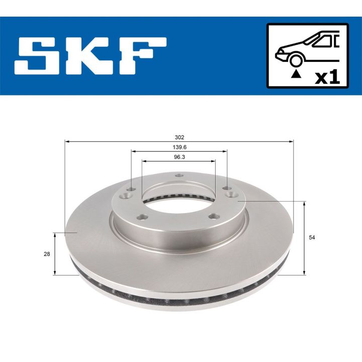 Stabdžių diskas SKF VKBD 80595 V1
