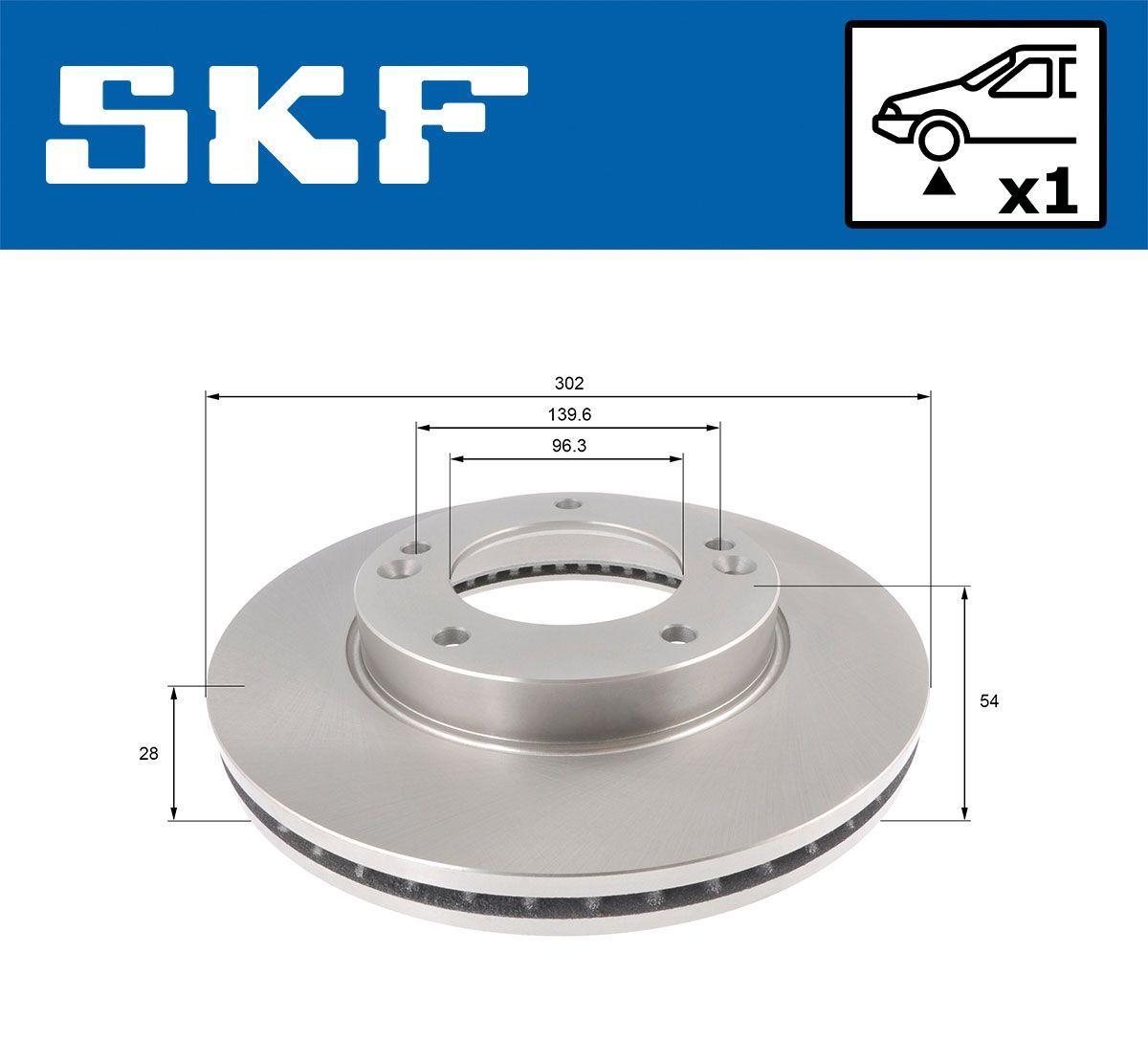 Stabdžių diskas SKF VKBD 80595 V1