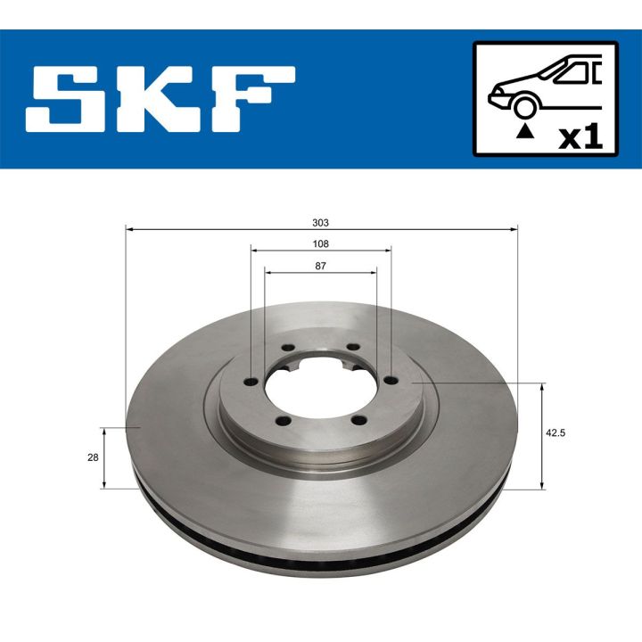 Stabdžių diskas SKF VKBD 80597 V1