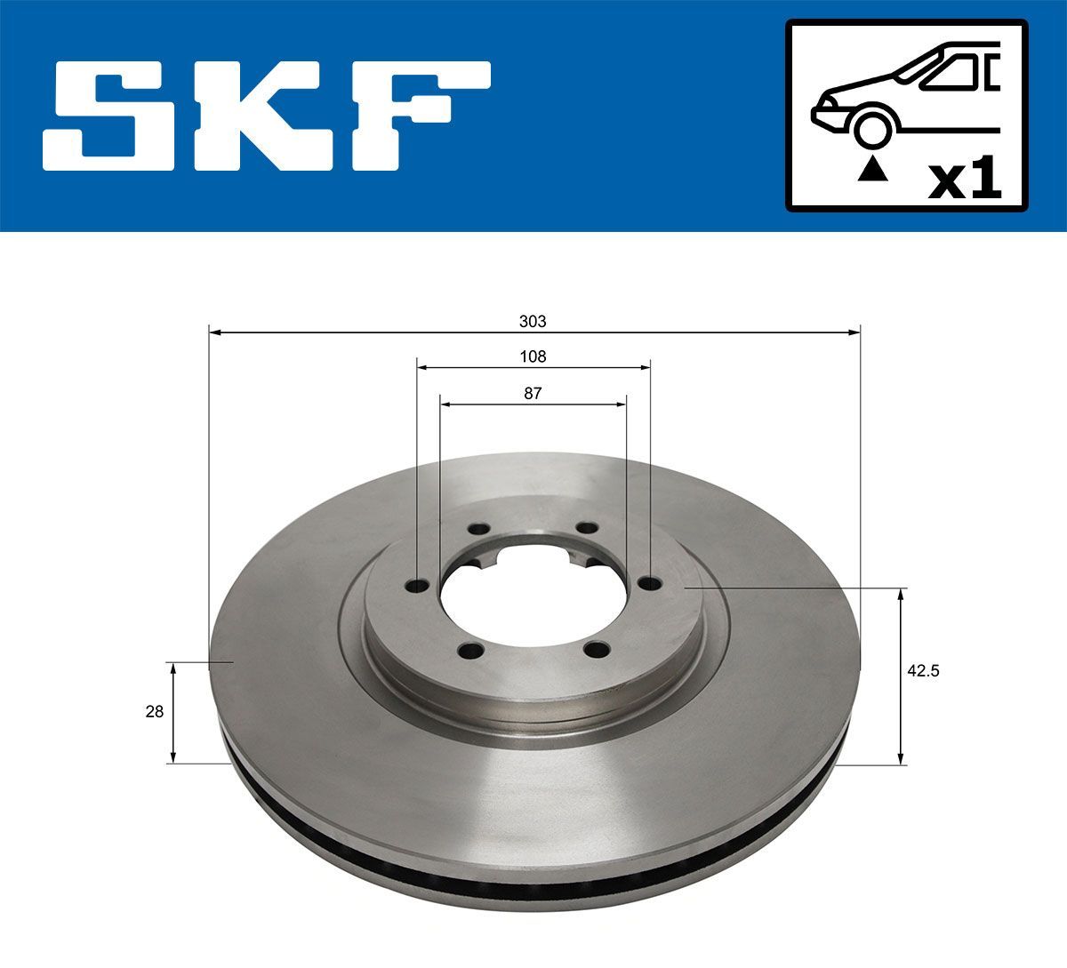 Stabdžių diskas SKF VKBD 80597 V1