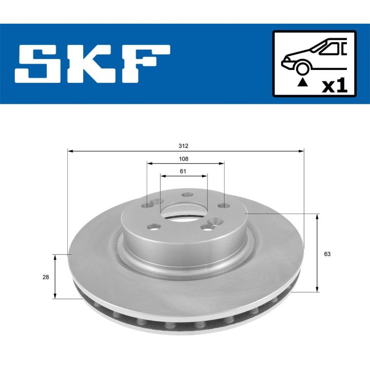 Stabdžių diskas SKF VKBD 80607 V1