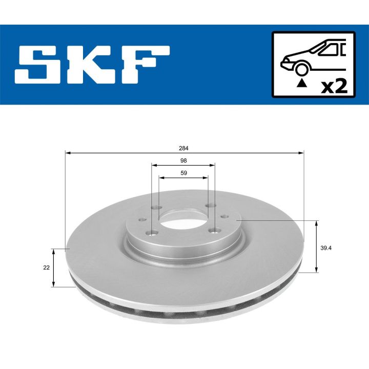 Stabdžių diskas SKF VKBD 80699 V2