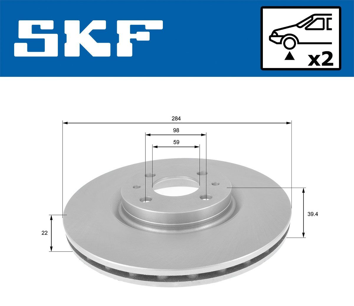 Stabdžių diskas SKF VKBD 80699 V2