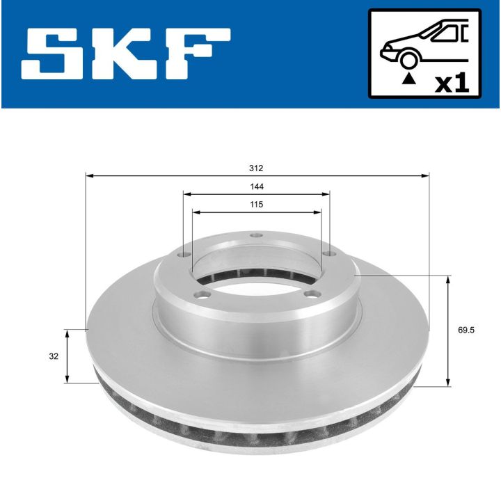 Stabdžių diskas SKF VKBD 80749 V1