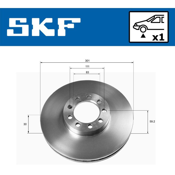 Stabdžių diskas SKF VKBD 80778 V1