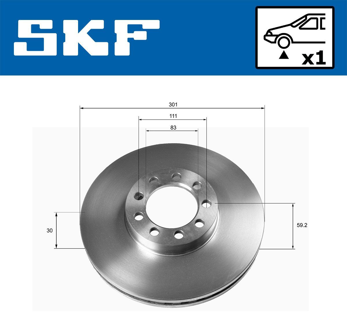Stabdžių diskas SKF VKBD 80778 V1