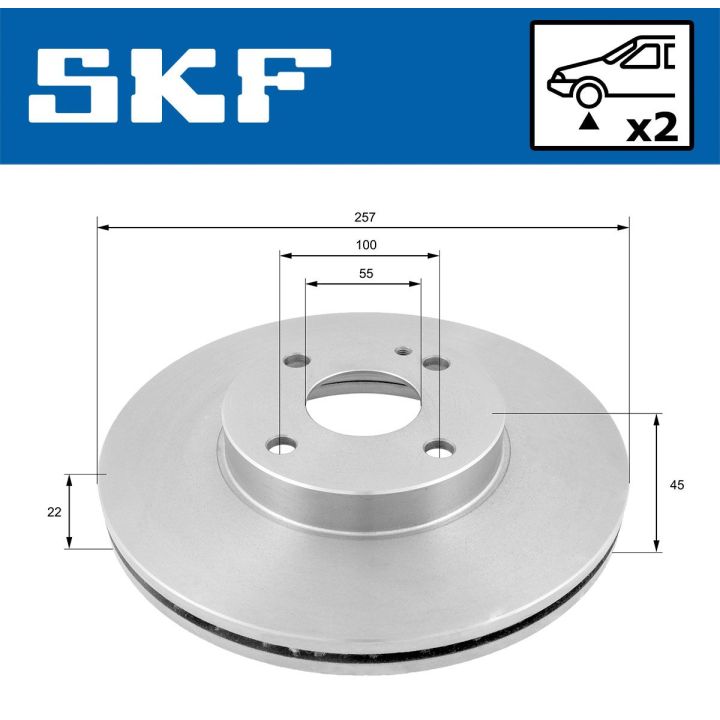 Stabdžių diskas SKF VKBD 80810 V2