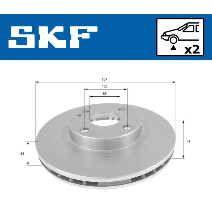 Stabdžių diskas SKF VKBD 80831 V2
