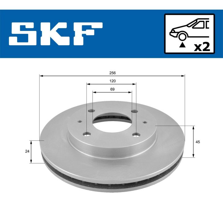 Stabdžių diskas SKF VKBD 80894 V2