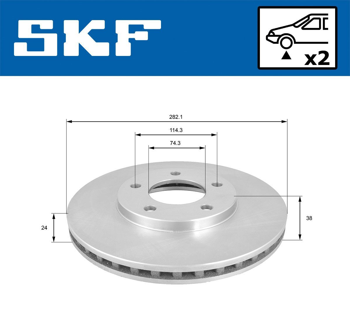 Stabdžių diskas SKF VKBD 80906 V2