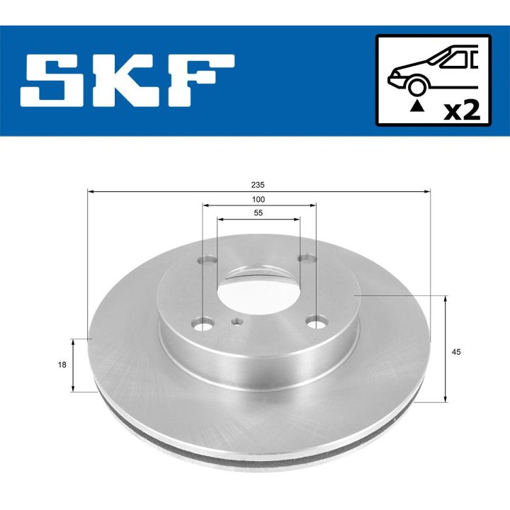 Stabdžių diskas SKF VKBD 80907 V2