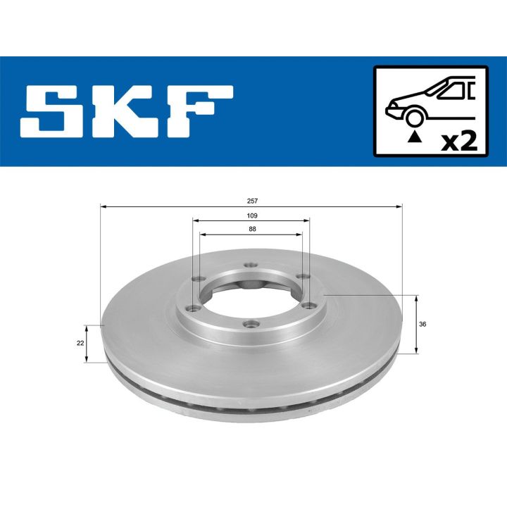 Stabdžių diskas SKF VKBD 80955 V2