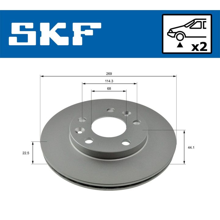 Stabdžių diskas SKF VKBD 81052 V2