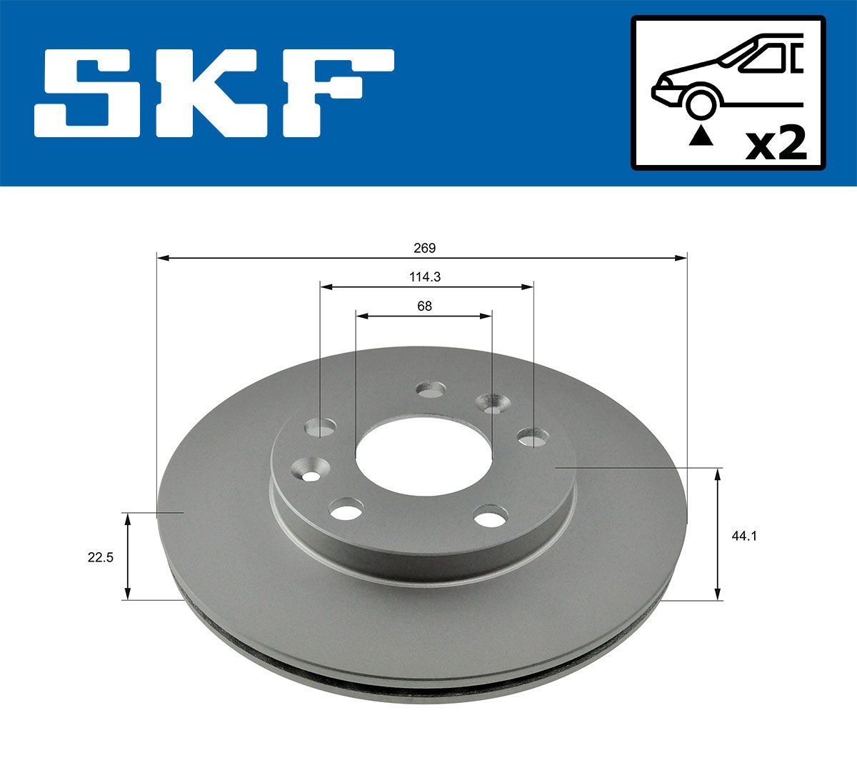 Stabdžių diskas SKF VKBD 81052 V2